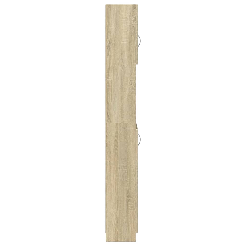 Bathroom Cabinet Sonoma Oak 32x25,5x190 cm Engineered Wood