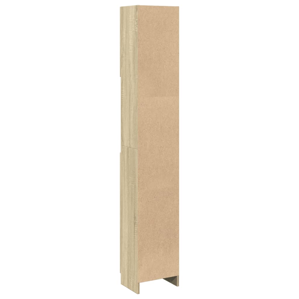 Bathroom Cabinet Sonoma Oak 32x25,5x190 cm Engineered Wood