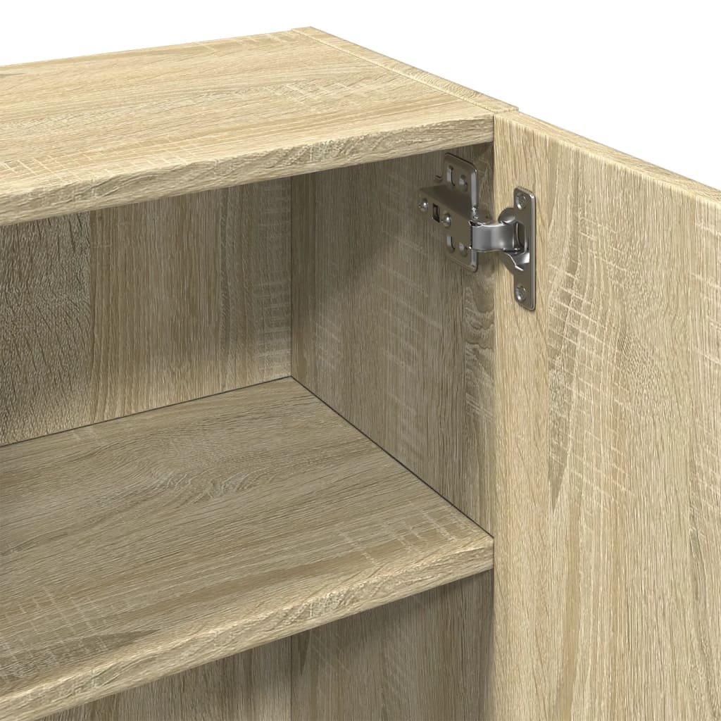 Bathroom Cabinet Sonoma Oak 32x25,5x190 cm Engineered Wood