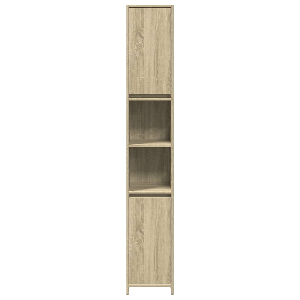 Bathroom Cabinet Sonoma Oak 30x30x183,5 cm Engineered Wood