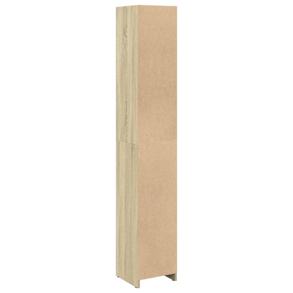 Bathroom Cabinet Sonoma Oak 30x30x183,5 cm Engineered Wood