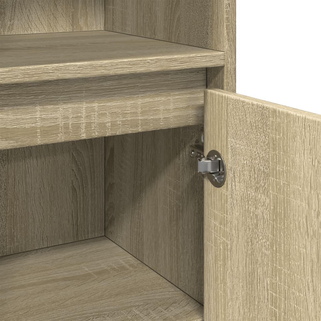 Bathroom Cabinet Sonoma Oak 30x30x183,5 cm Engineered Wood