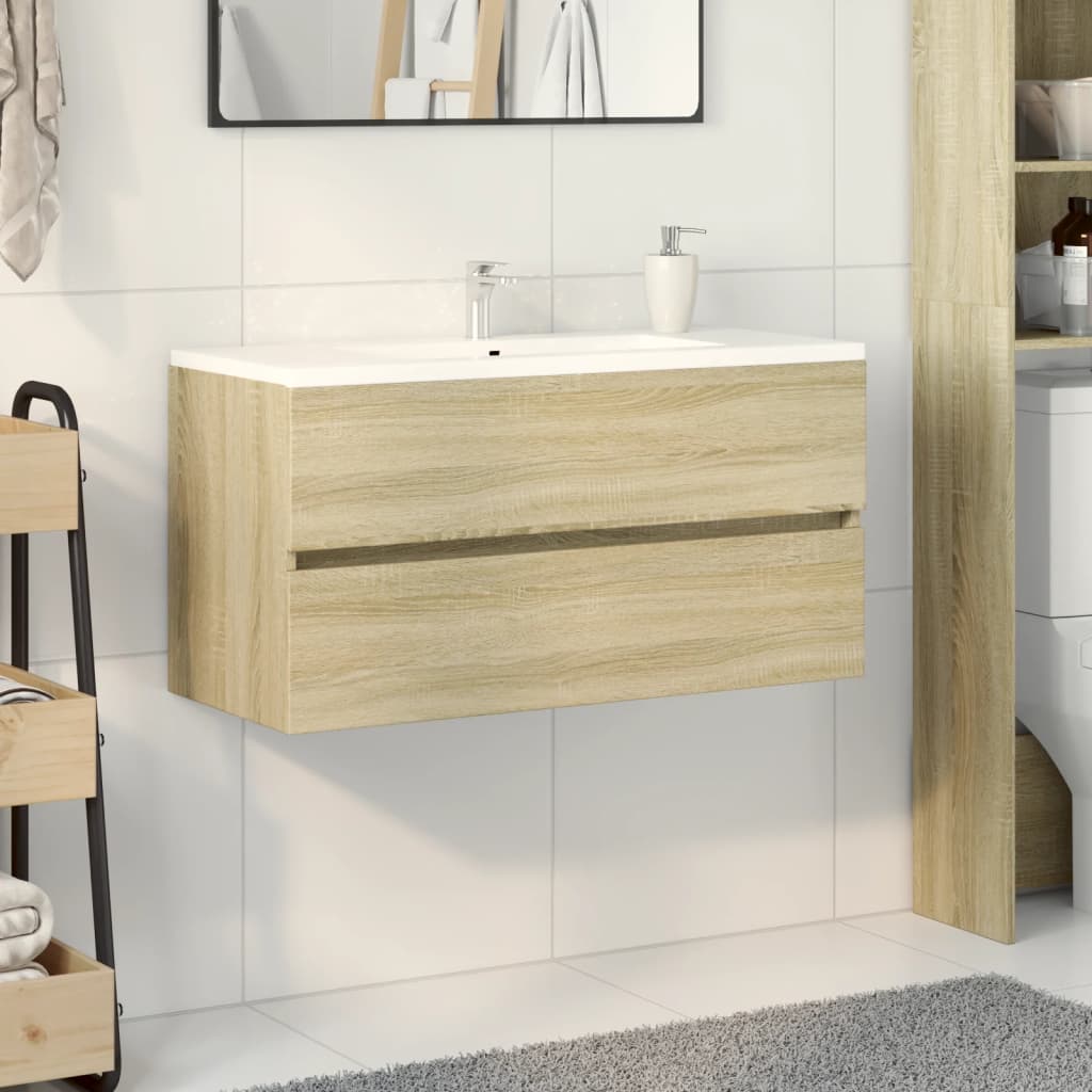 Sink Cabinet Sonoma Oak 90x38,5x45 cm Engineered Wood