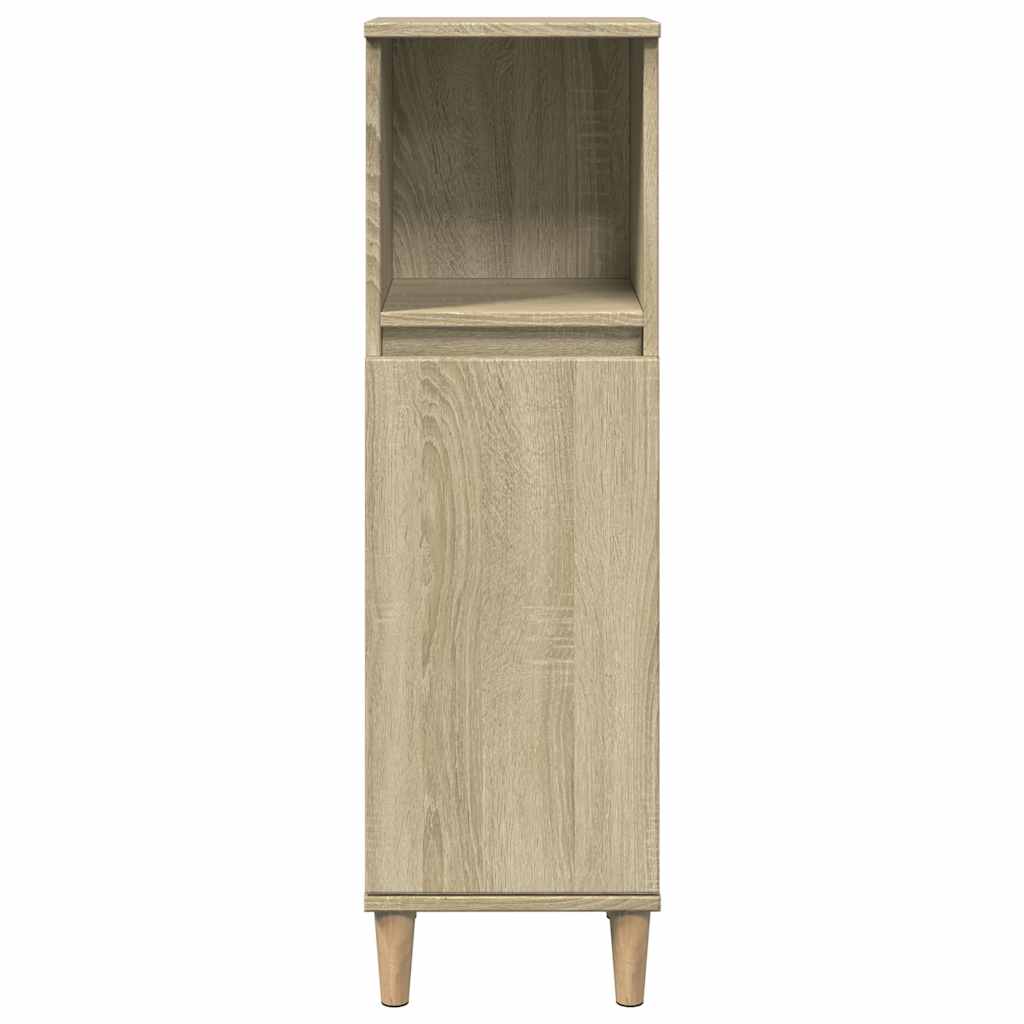 Bathroom Cabinet Sonoma Oak 30x30x100 cm Engineered Wood