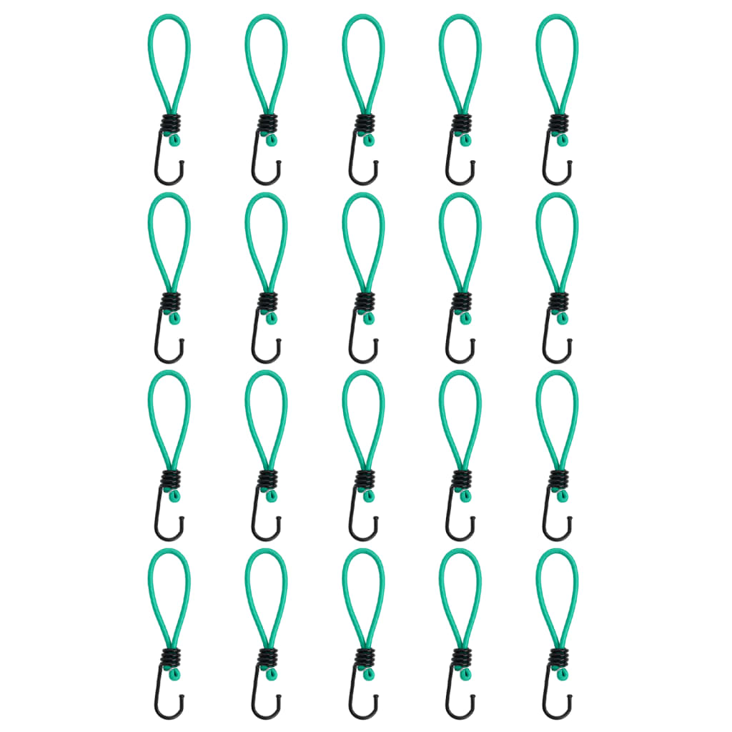 vidaXL Bungee Cords with Hooks 20 pcs 15 cm