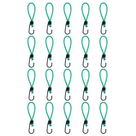 vidaXL Bungee Cords with Hooks 20 pcs 15 cm