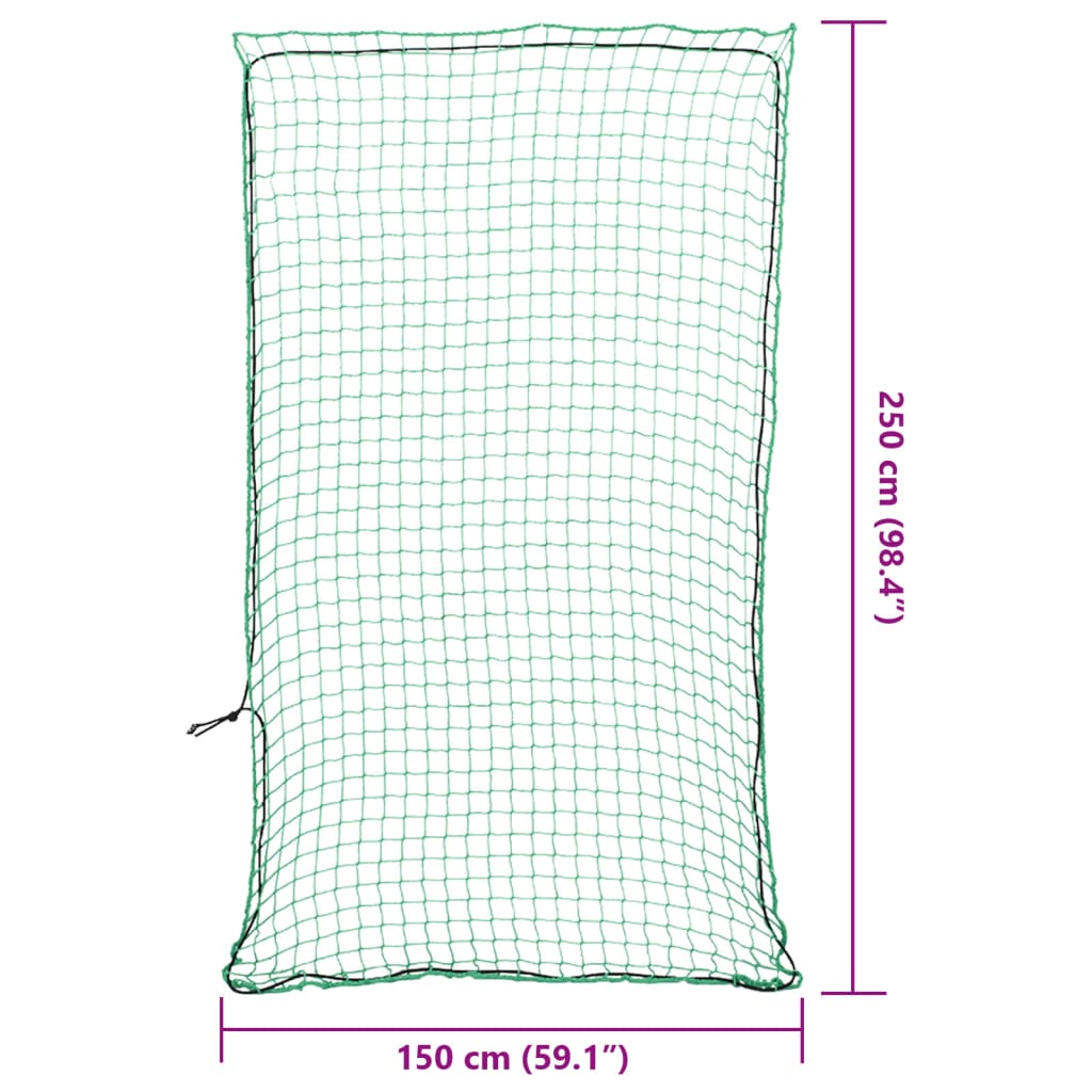 vidaXL Trailer Net with Elastic Rope Green 2.5x1.5 m PP