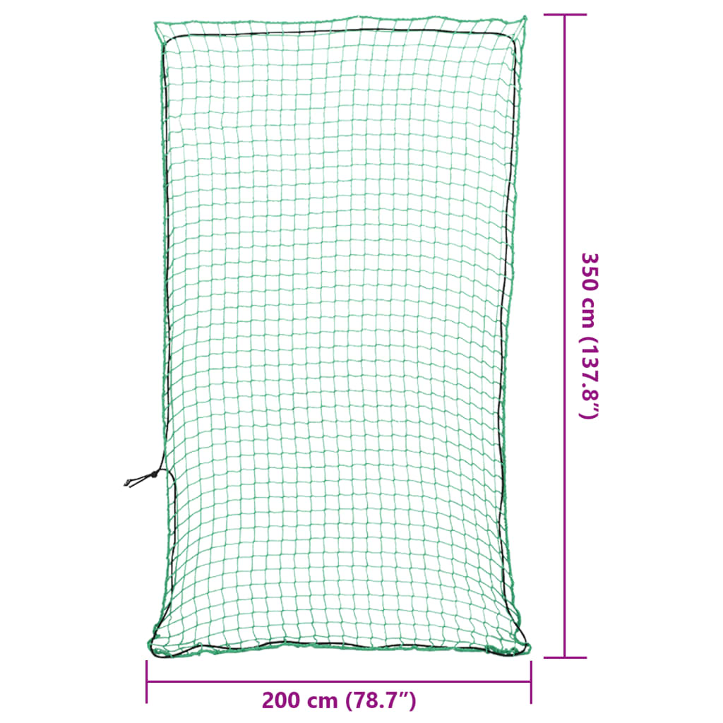 vidaXL Trailer Net with Elastic Rope Green 3.5x2 m PP