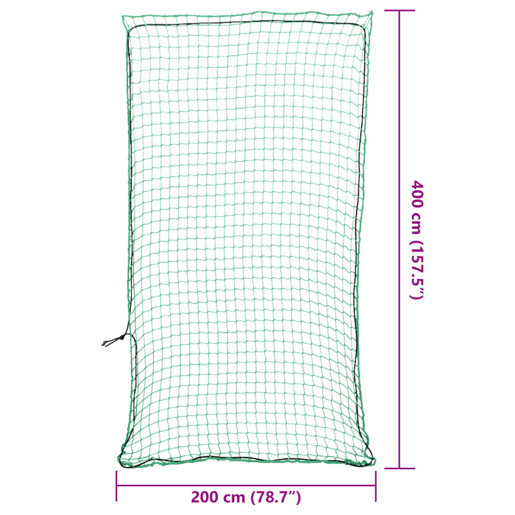 vidaXL Trailer Net with Elastic Rope Green 4x2 m PP