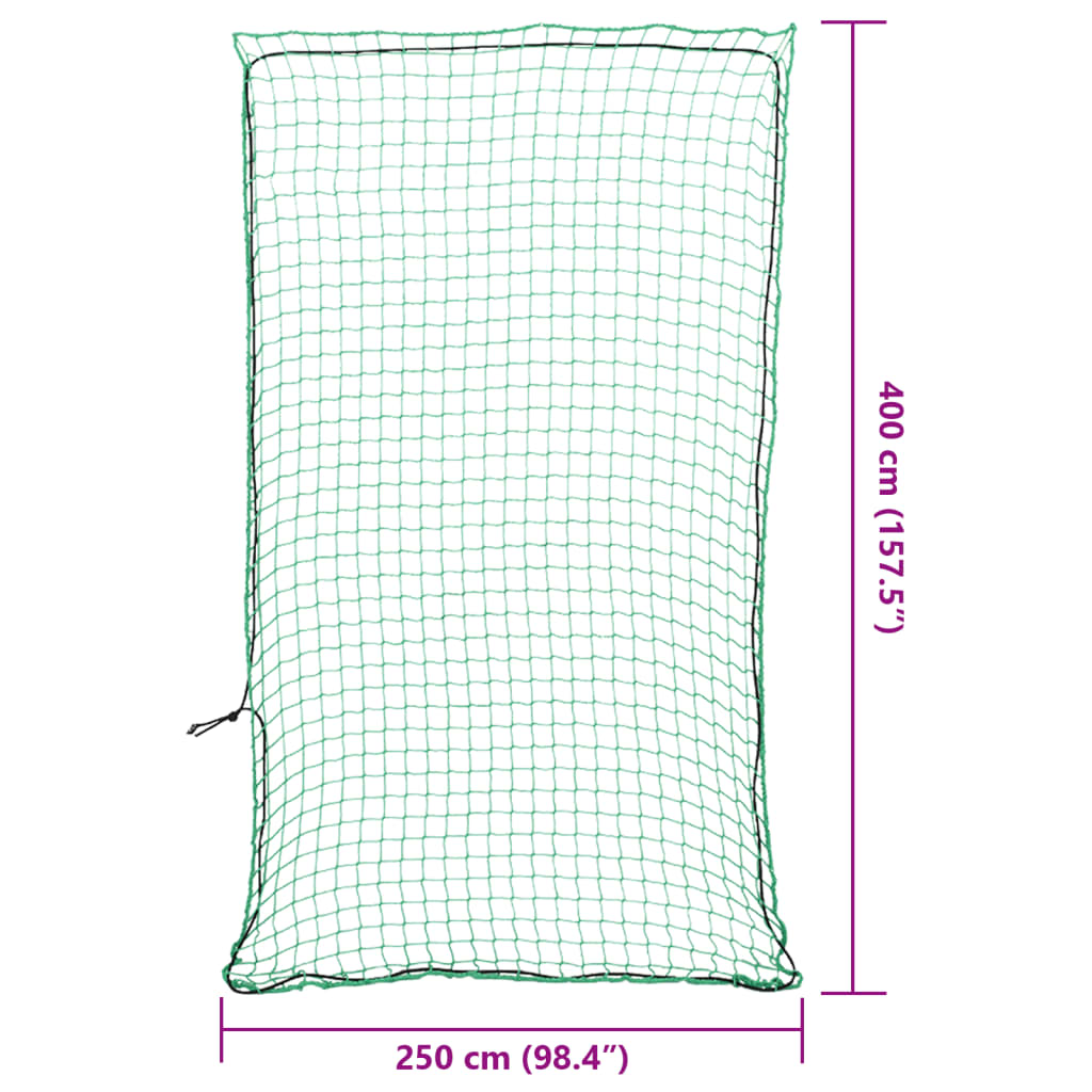 vidaXL Trailer Net with Elastic Rope Green 4x2.5 m PP