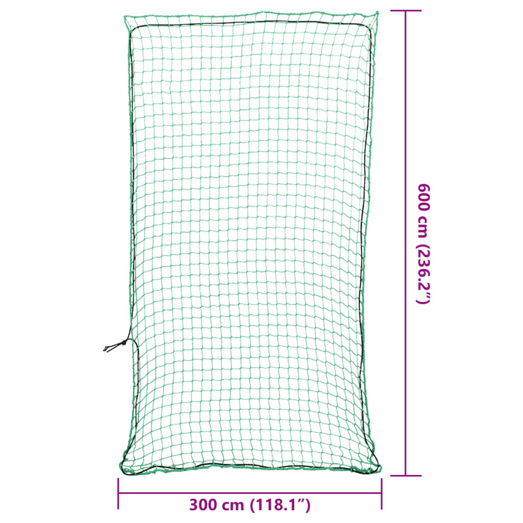 vidaXL Trailer Net with Elastic Rope Green 6x3 m PP