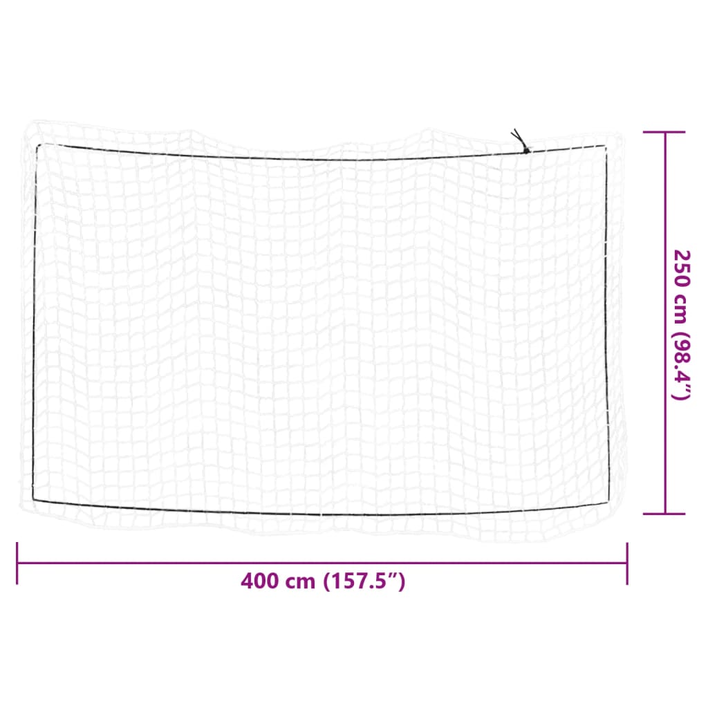 vidaXL Trailer Net with Elastic Rope White 4x2.5 m PP