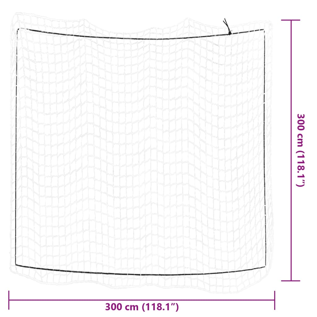 vidaXL Trailer Net with Elastic Rope White 3x3 m PP