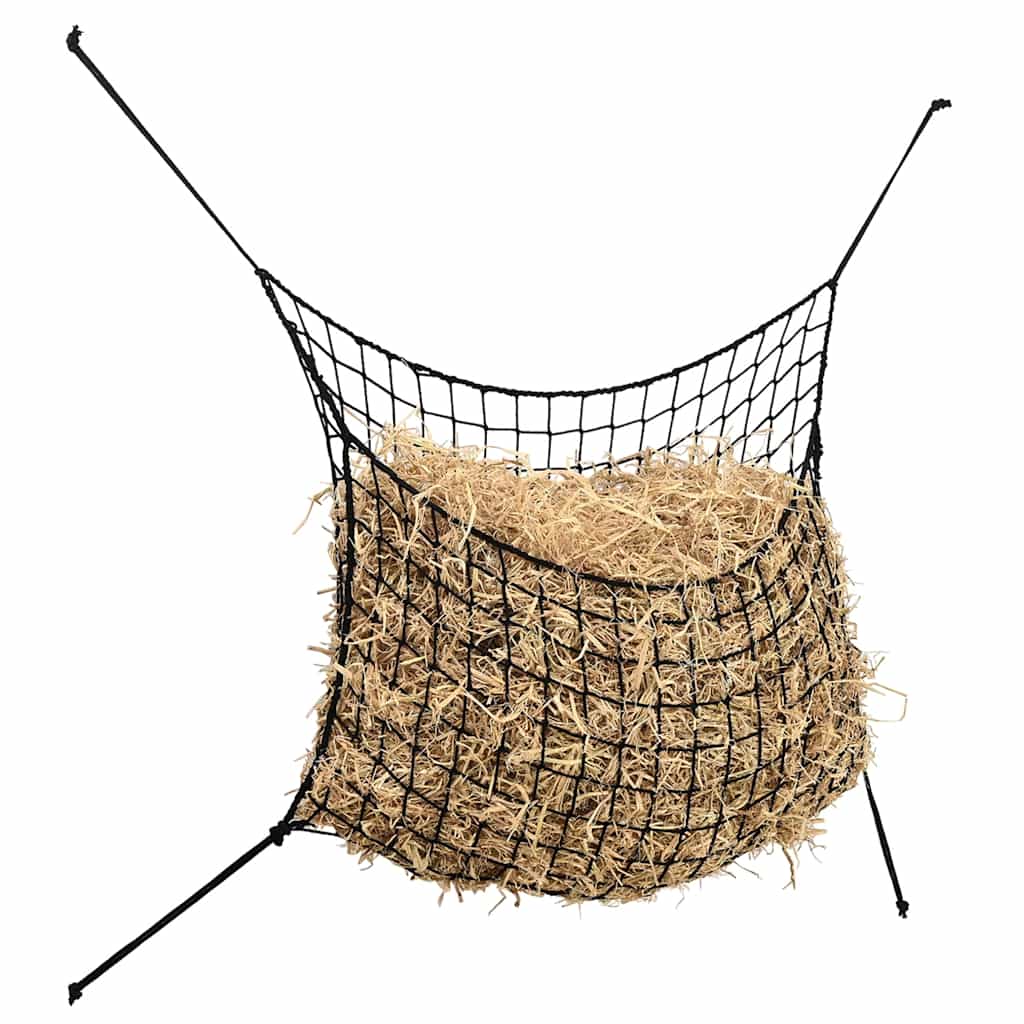 Hay Nets 2 pcs Rectangular Black 90x60 cm PP