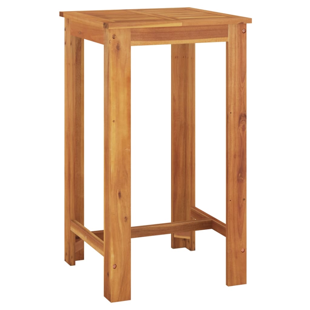 Garden Bar Set | Brown | Solid acacia wood | Compact | Footrest