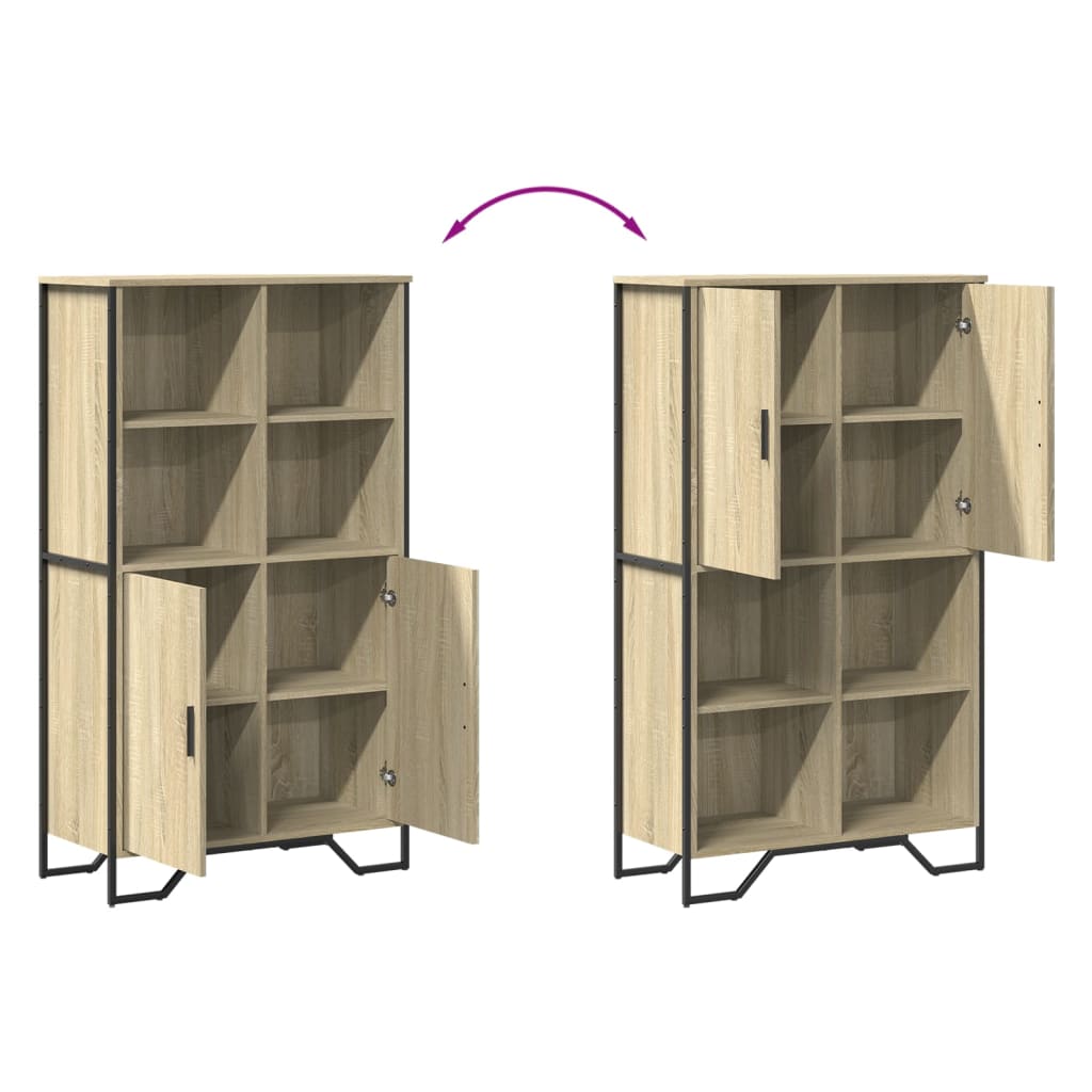 Highboard Sonoma Oak 79.5x35.5x137.5 cm Engineered wood