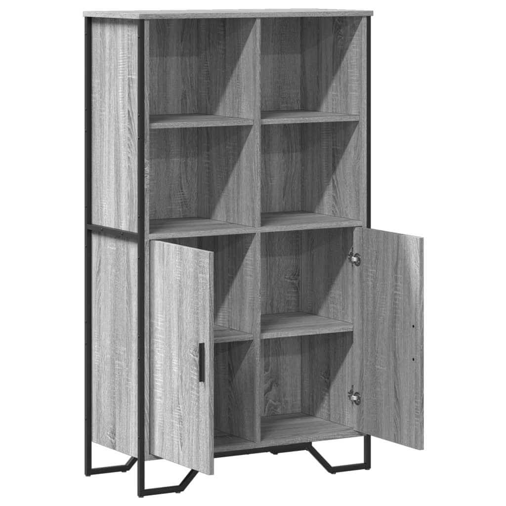 Highboard Grey Sonoma 79.5x35.5x137.5 cm Engineered wood
