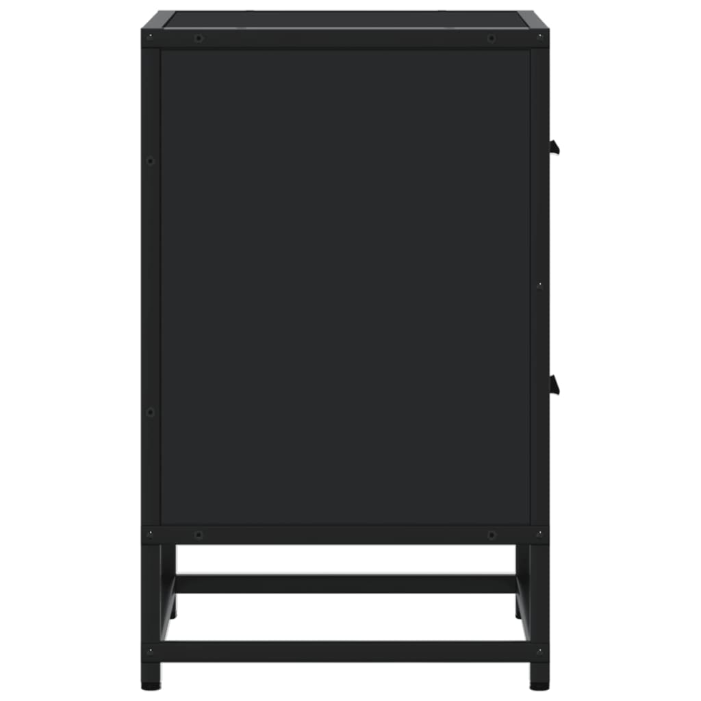 vidaXL Bedside Cabinets 2 pcs Black 40x31x50 cm Engineered Wood