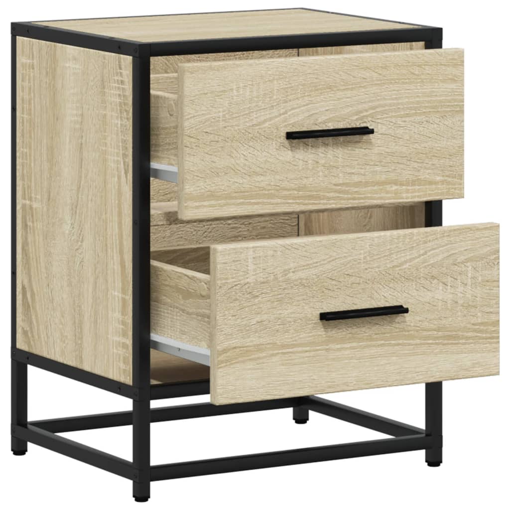 vidaXL Bedside Cabinets 2 pcs Sonoma Oak 40x31x50 cm Engineered Wood