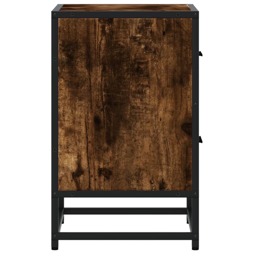 vidaXL Bedside Cabinets 2 pcs Smoked Oak 40x31x50 cm Engineered Wood