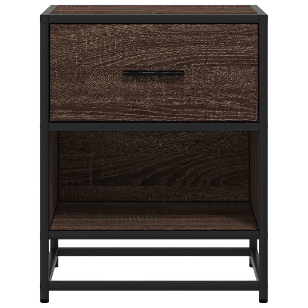 vidaXL Bedside Cabinet Brown Oak 40x31x50 cm Engineered Wood