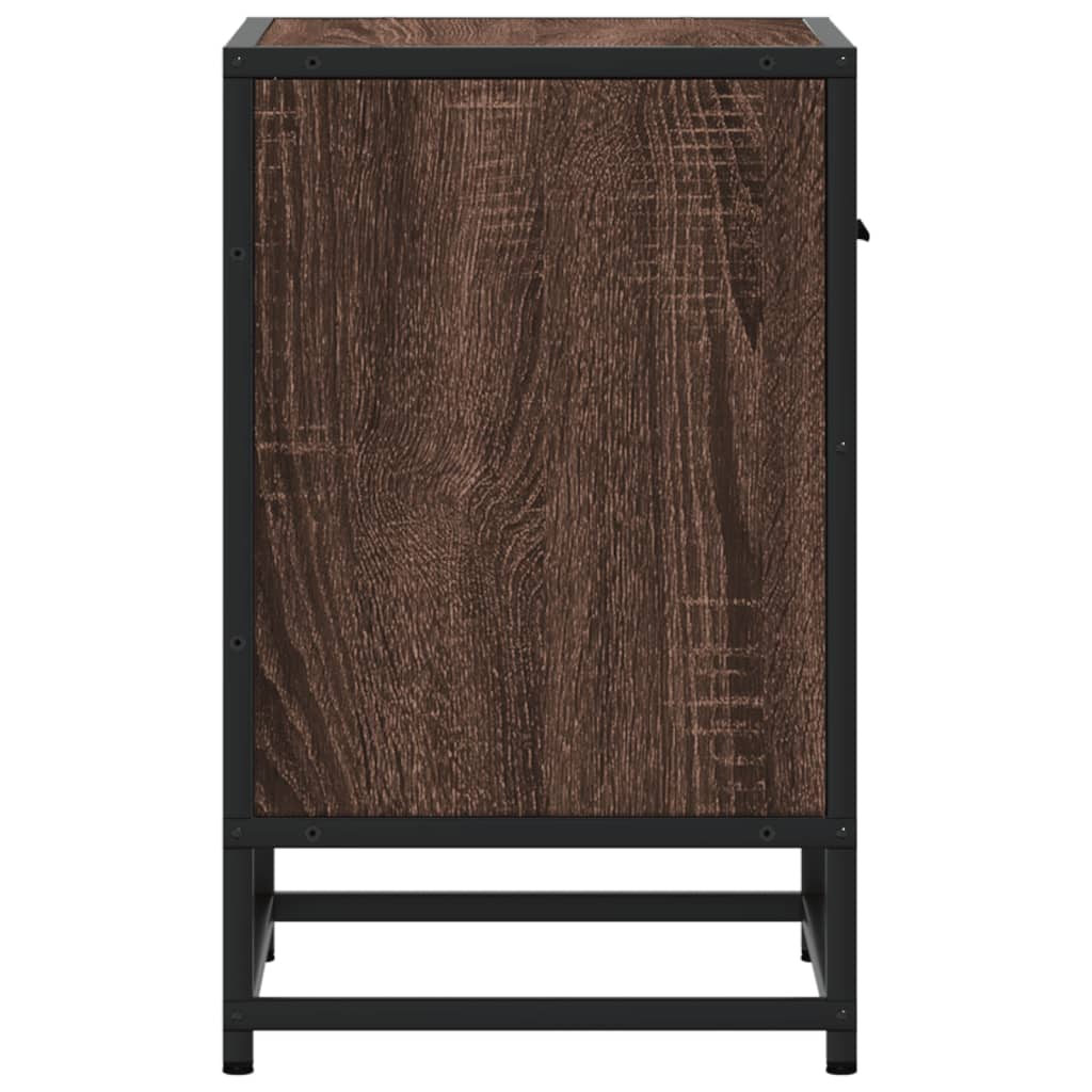 vidaXL Bedside Cabinet Brown Oak 40x31x50 cm Engineered Wood