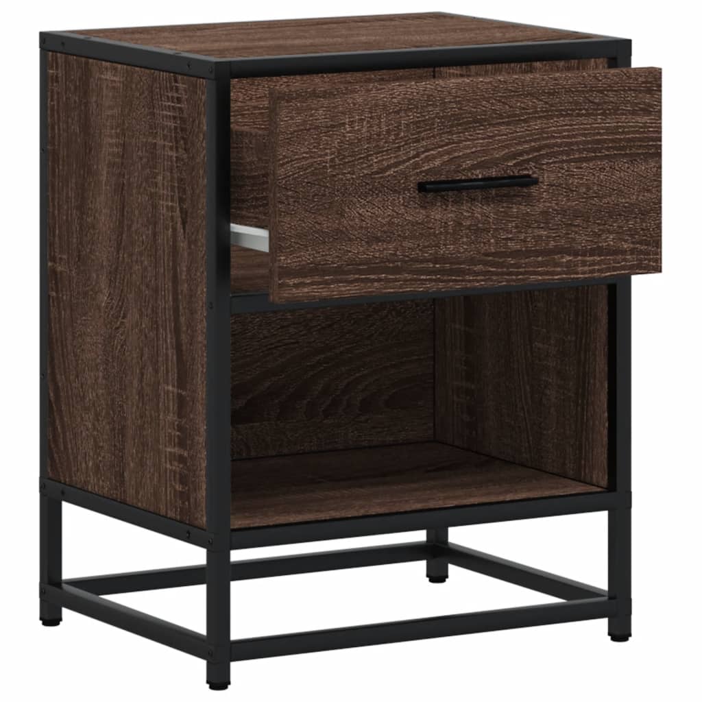 vidaXL Bedside Cabinet Brown Oak 40x31x50 cm Engineered Wood