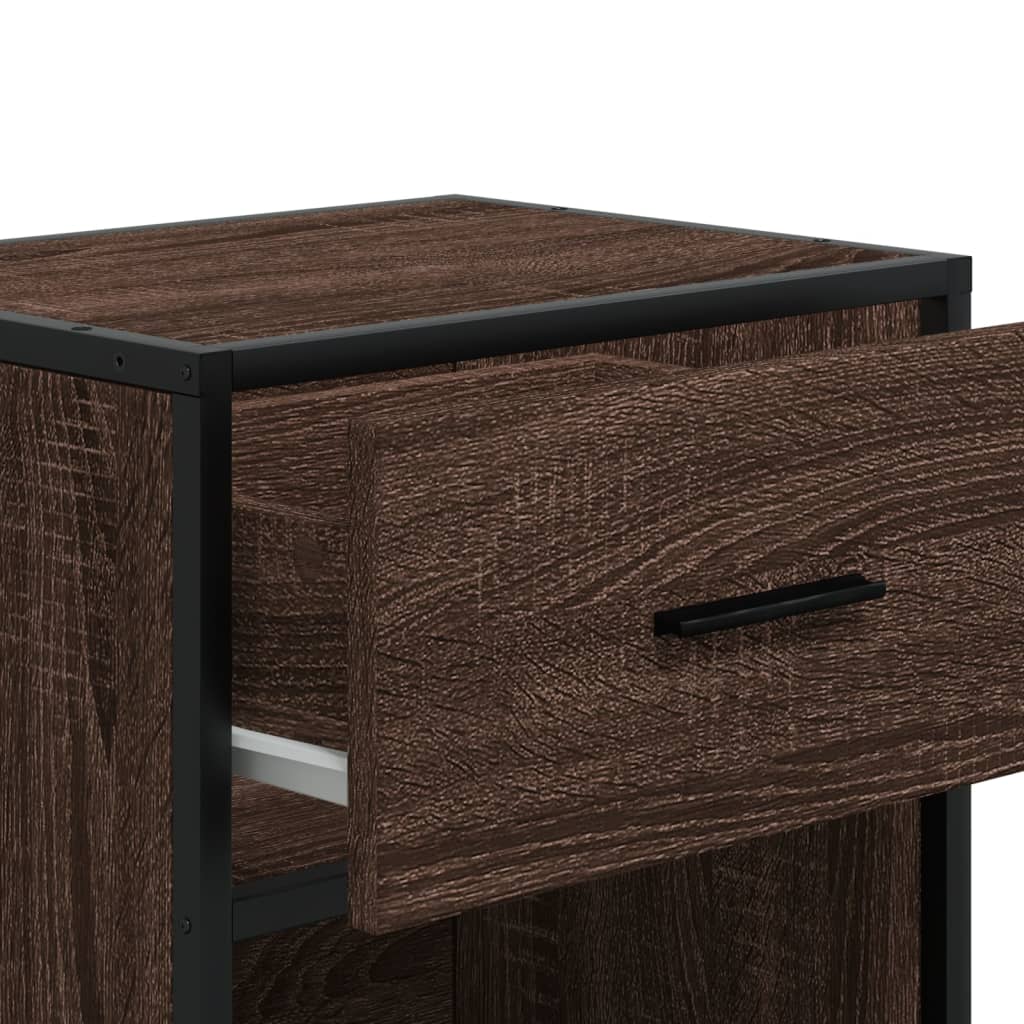 vidaXL Bedside Cabinet Brown Oak 40x31x50 cm Engineered Wood