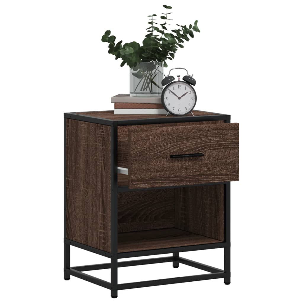 vidaXL Bedside Cabinets 2 pcs Brown Oak 40x31x50 cm Engineered Wood