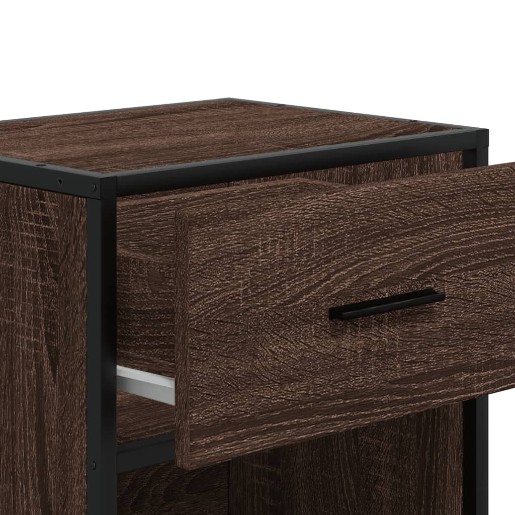 vidaXL Bedside Cabinets 2 pcs Brown Oak 40x31x50 cm Engineered Wood