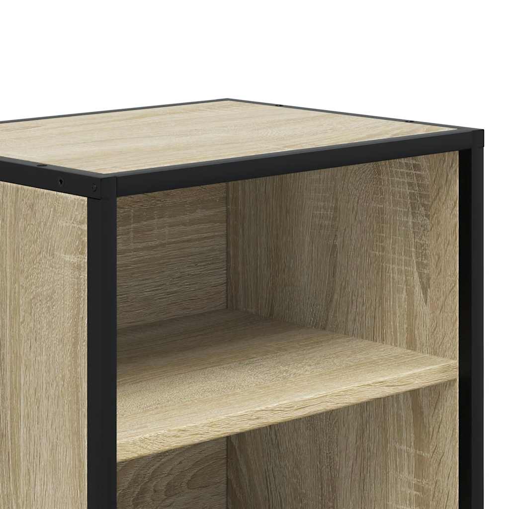 vidaXL Bedside Cabinets 2 pcs Sonoma Oak 40x31x50 cm Engineered Wood and Metal