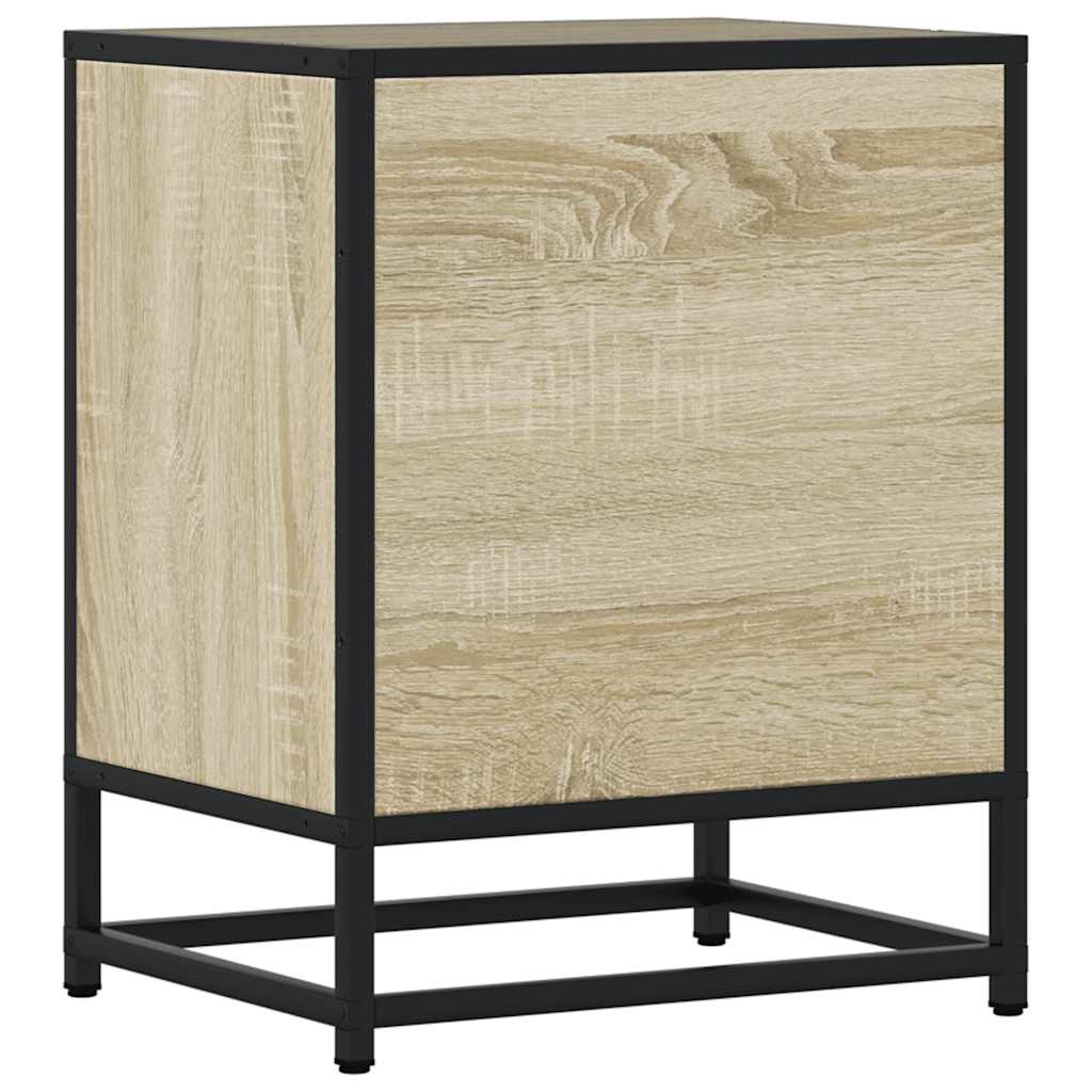 Bedside Cabinets 2 pcs Sonoma Oak 40x31x50 cm Engineered Wood and Metal