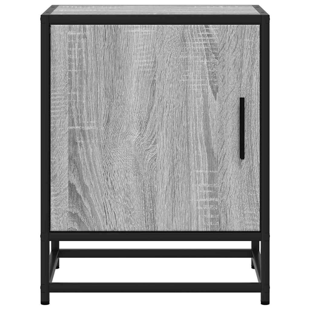 vidaXL Bedside Cabinets 2 pcs Grey Sonoma 40x31x50 cm Engineered Wood and Metal