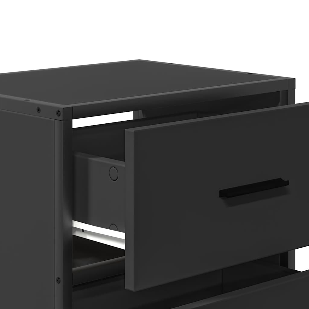vidaXL Wall-mounted Bedside Cabinet Black 40x31x39.5 cm