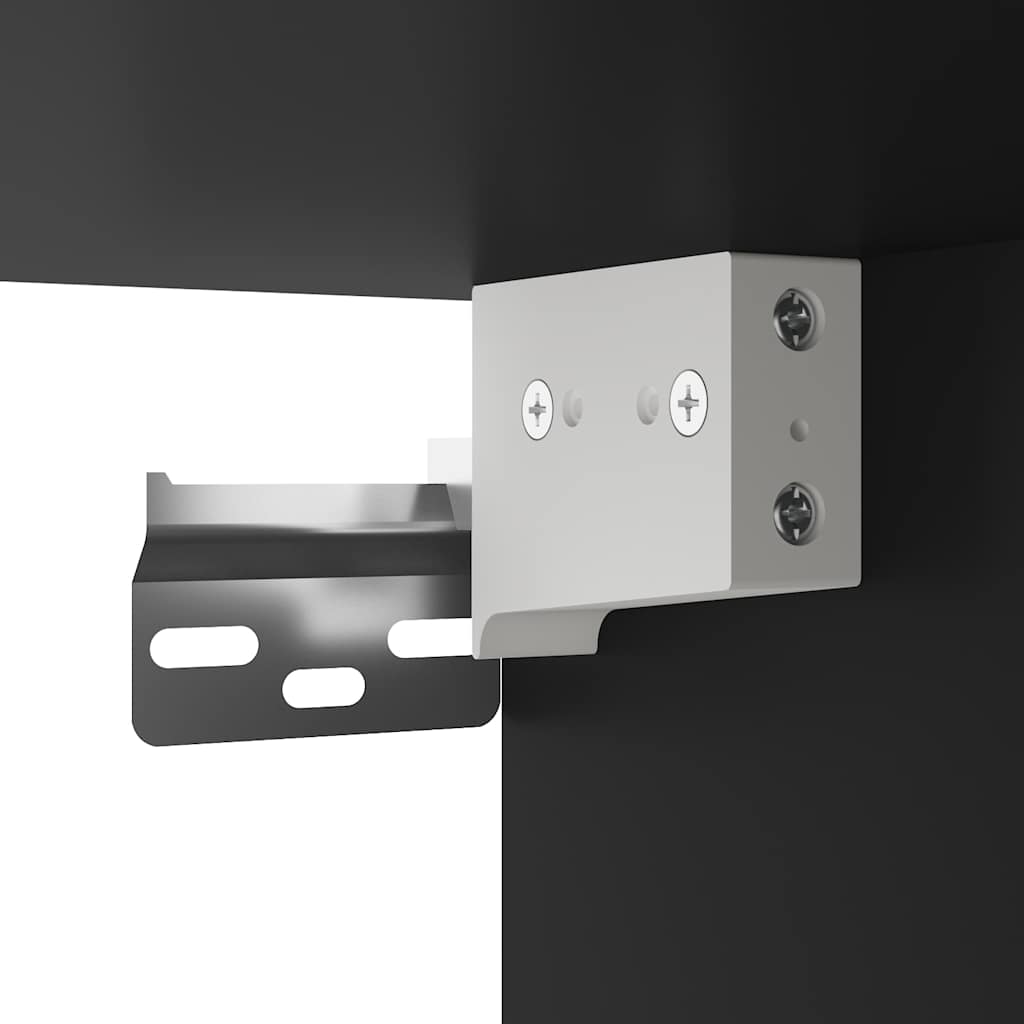 vidaXL Wall-mounted Bedside Cabinet Black 40x31x39.5 cm