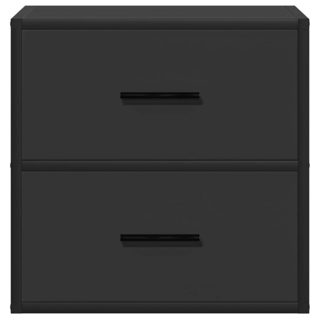 vidaXL Wall-mounted Bedside Cabinets 2 pcs Black 40x31x39.5 cm