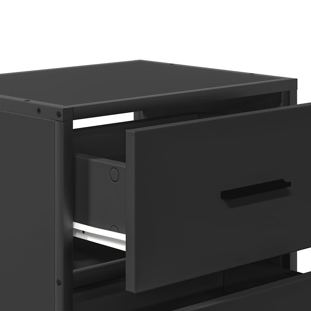 vidaXL Wall-mounted Bedside Cabinets 2 pcs Black 40x31x39.5 cm