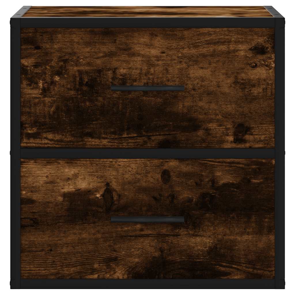 vidaXL Wall-mounted Bedside Cabinets 2 pcs Smoked Oak 40x31x39.5 cm