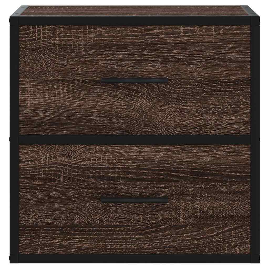 vidaXL Wall-mounted Bedside Cabinets 2 pcs Brown Oak 40x31x39.5 cm