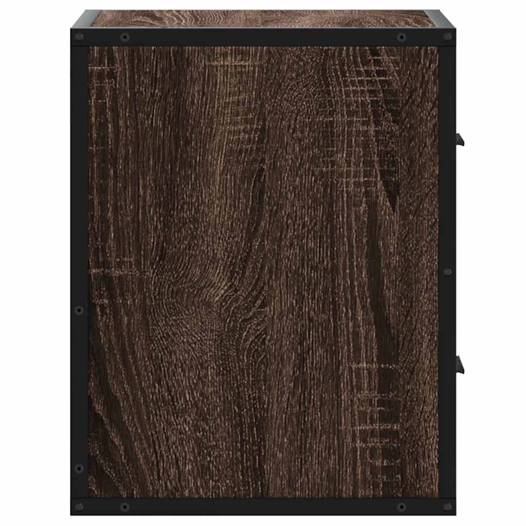 vidaXL Wall-mounted Bedside Cabinets 2 pcs Brown Oak 40x31x39.5 cm