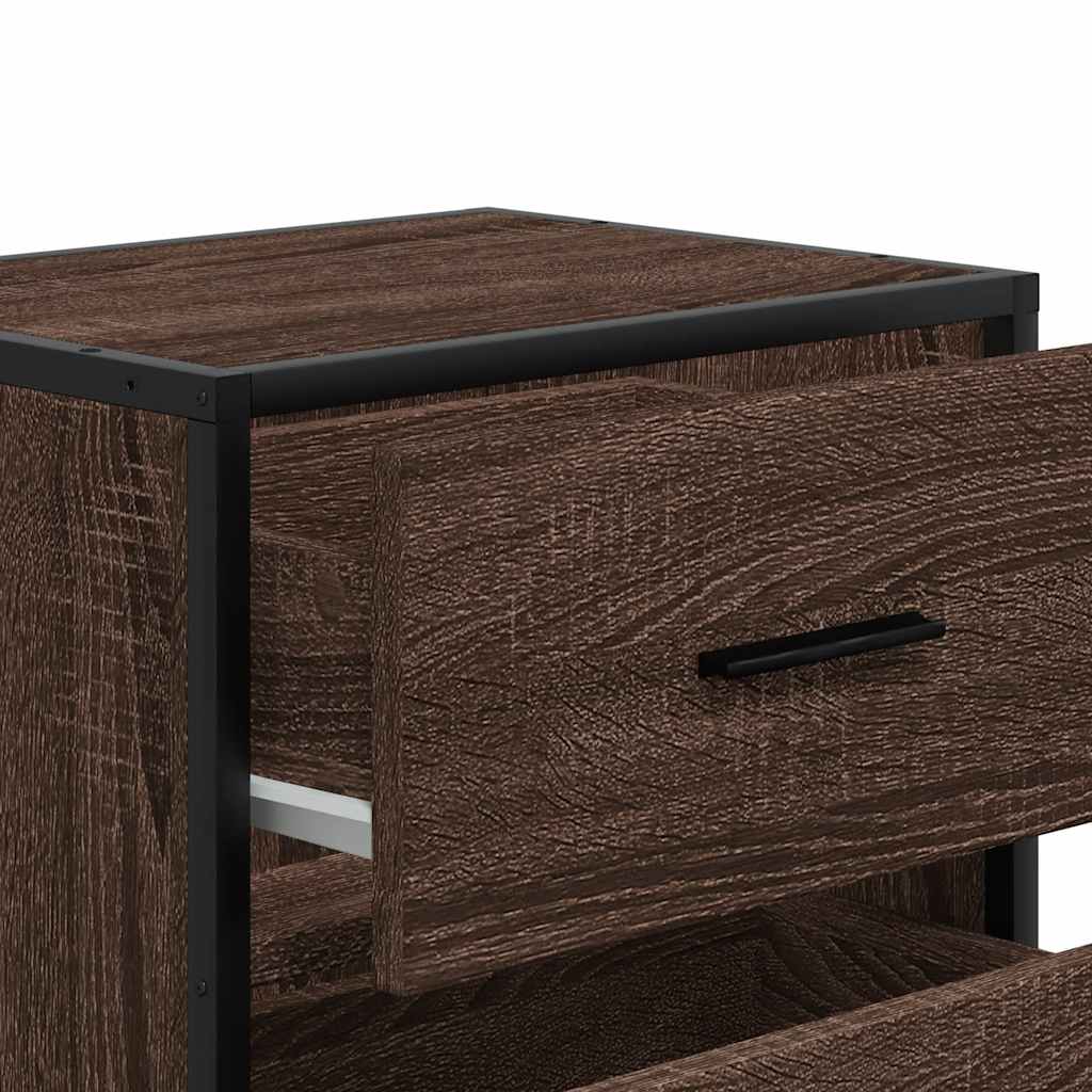 vidaXL Wall-mounted Bedside Cabinets 2 pcs Brown Oak 40x31x39.5 cm