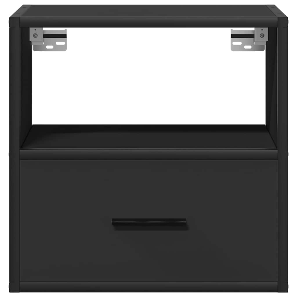 vidaXL Wall-mounted Bedside Cabinet Black 40x31x39.5 cm