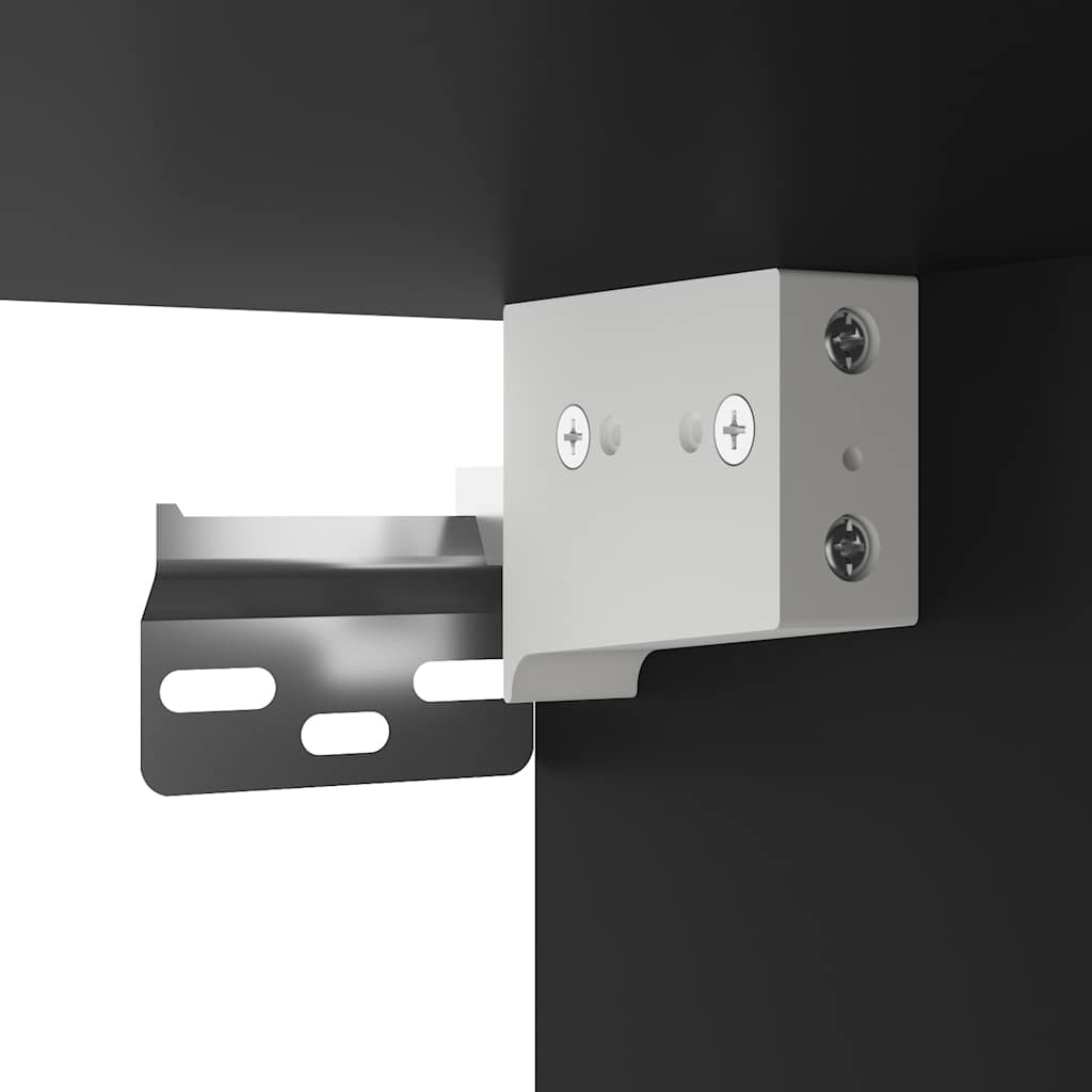 vidaXL Wall-mounted Bedside Cabinet Black 40x31x39.5 cm