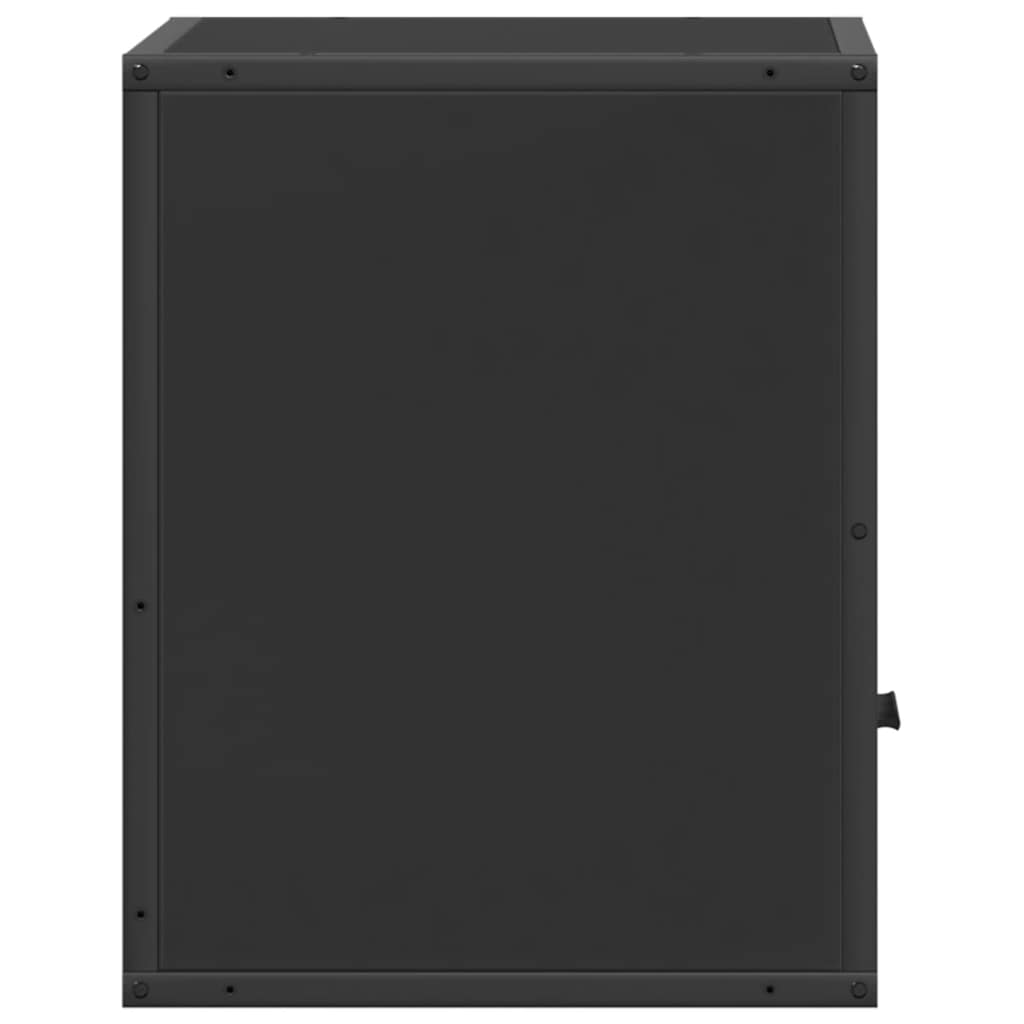 vidaXL Wall-mounted Bedside Cabinets 2 pcs Black 40x31x39.5 cm