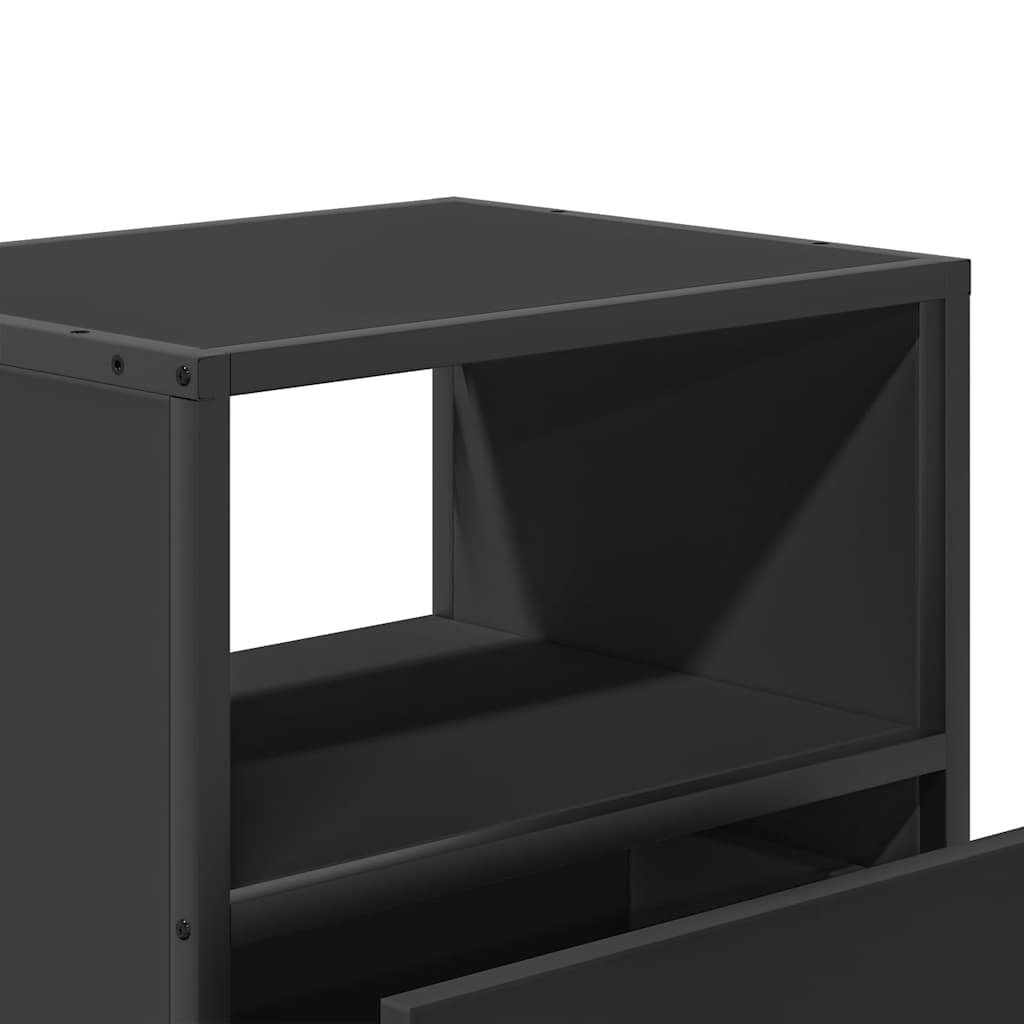 vidaXL Wall-mounted Bedside Cabinets 2 pcs Black 40x31x39.5 cm