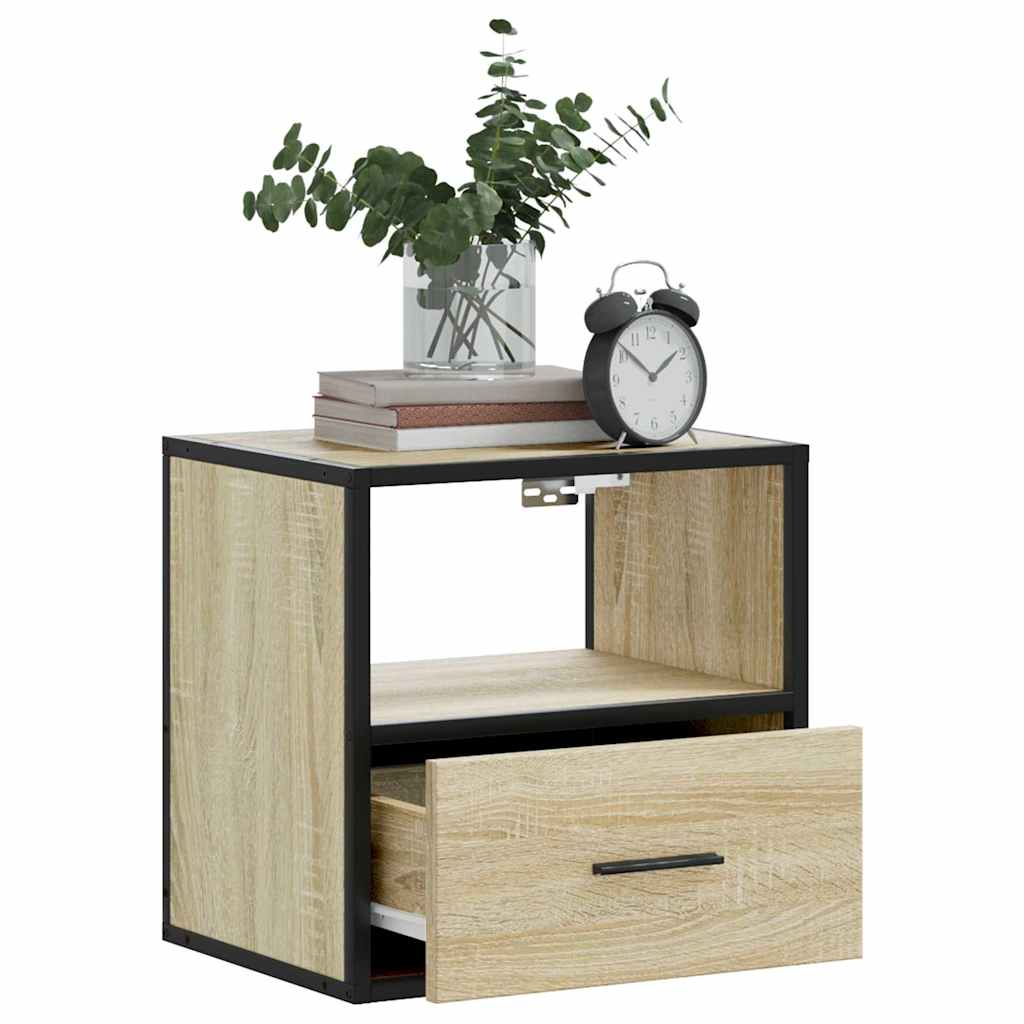 vidaXL Wall-mounted Bedside Cabinets 2 pcs Sonoma Oak 40x31x39.5 cm