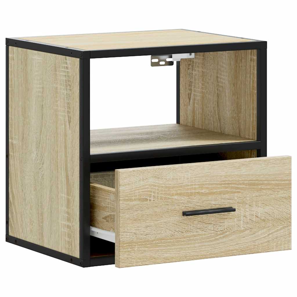 vidaXL Wall-mounted Bedside Cabinets 2 pcs Sonoma Oak 40x31x39.5 cm