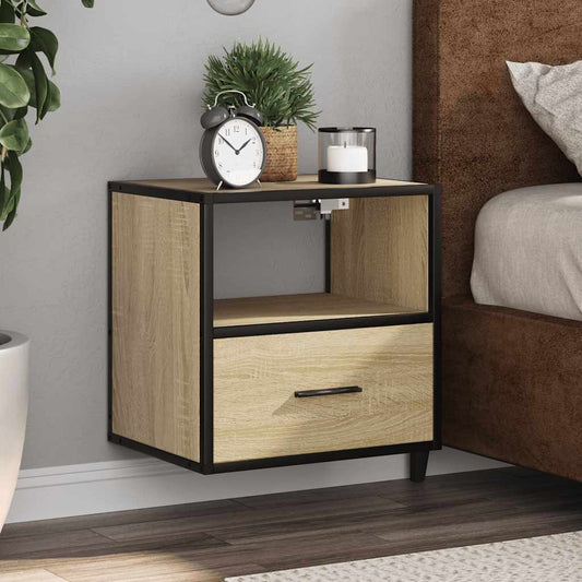 vidaXL Wall-mounted Bedside Cabinets 2 pcs Sonoma Oak 40x31x39.5 cm