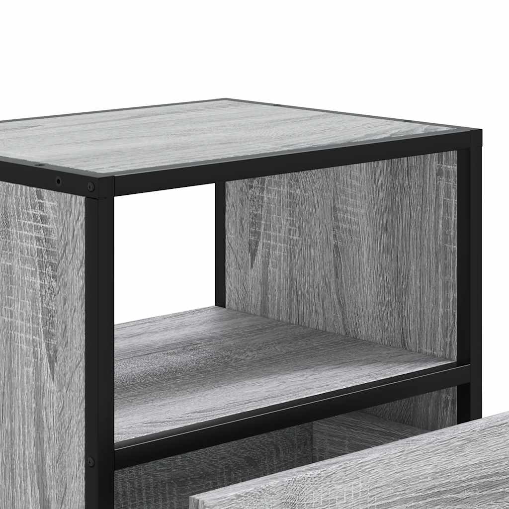 vidaXL Wall-mounted Bedside Cabinet Grey Sonoma 40x31x39.5 cm