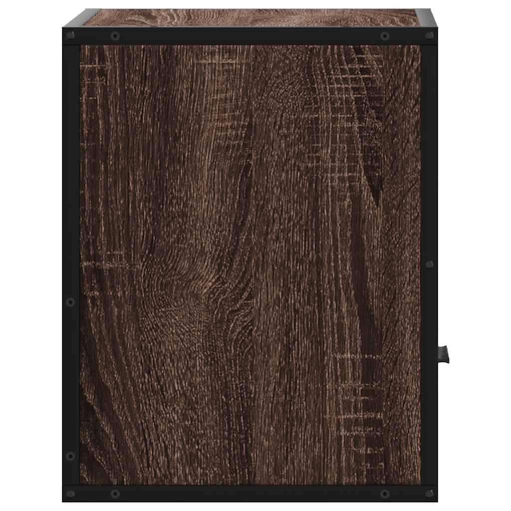 vidaXL Wall-mounted Bedside Cabinets 2 pcs Brown Oak 40x31x39.5 cm